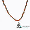 TCC™ Natural Rudraksha & Tiger Eye Stone Stainless Steel Shiva Pendant